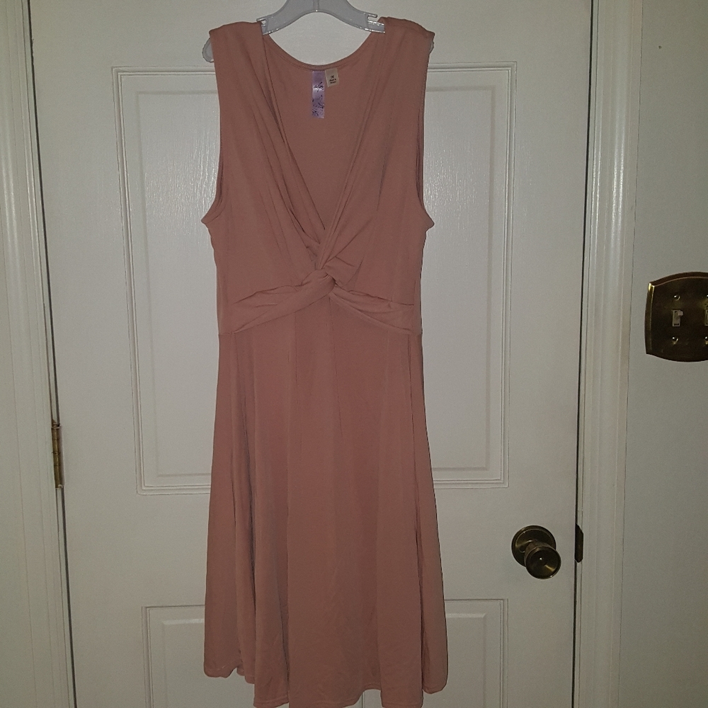 Blush colored formal dress